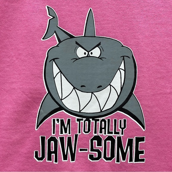 Kids NWOT Gildan Jaws Shark & Smart Unicorn Graphic Tshirts, 6T (set of two) - Picture 2 of 6